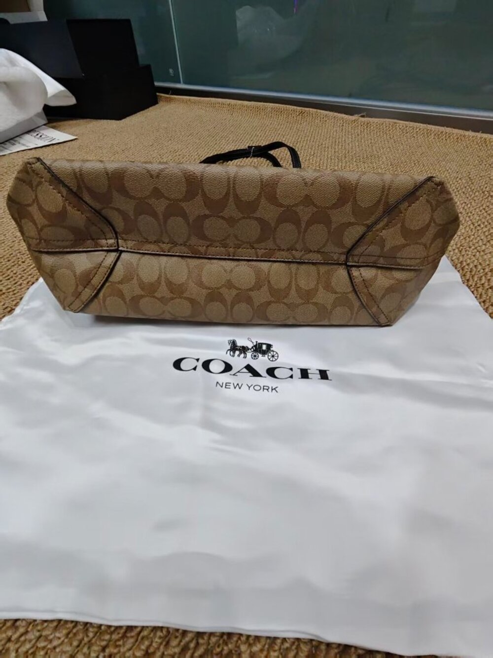 Coach City Tote In Signature Canvas With Halloween Horse And Carriage - Picture 3 of 6
